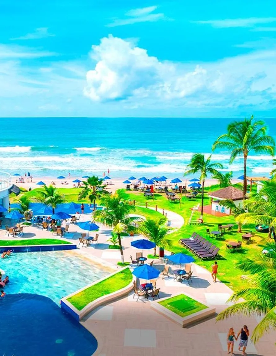 Pousada em ambiente tropical